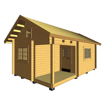 Attefallshus Baseco Månäs stuga med loft 25 m2