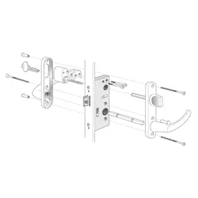 Tillbehör Svenska Fönsterdörrar för Spärrvred Insida Cylinder Utsida