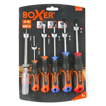 Skruvmejselset Boxer 6-delar