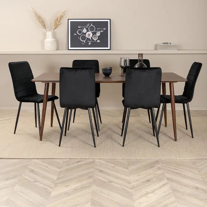 Matgrupp Venture Home Polar med 6 Windu Sammet Stolar