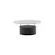 Soffbord Venture Home Bovall Runt Vardagsrumsbord i Svart Ask & Glas