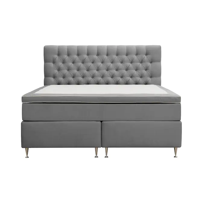 Kontinentalsäng Berg & Strand Hilton Lyx Komplett Sängpaket 160x200 cm med Knappad Sänggavel i Sammet