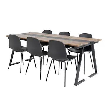 Matgrupp Venture Home Jane med 6 Ardi Stolar