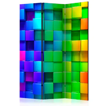 Rumsavdelare Skärmvägg Arkiio Colourful Cubes 135x172 cm