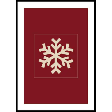 Poster Gallerix Snowflake R&W