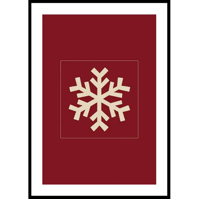 Poster Gallerix Snowflake R&W