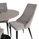 Matgrupp Venture Home Roxanna Grå Bord med 4 Laura Stolar Manchester