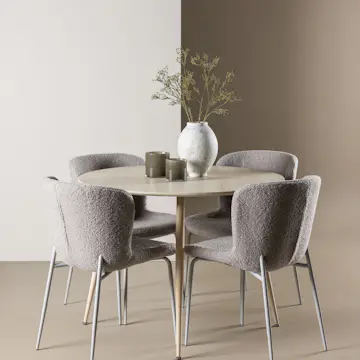 Matgrupp Venture Home Plaza Ø100 med 4 st Modesto Stolar