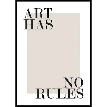 Poster Gallerix Art Has No Rules