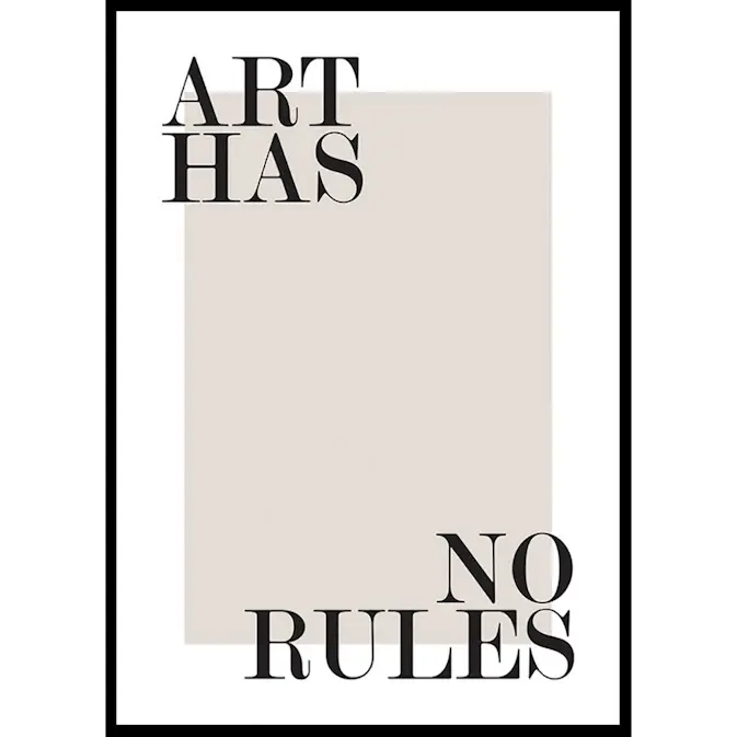 Poster Gallerix Art Has No Rules