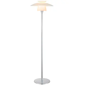 Golvlampa Halo Design Scandinavia Ø40 cm Opal/Krom