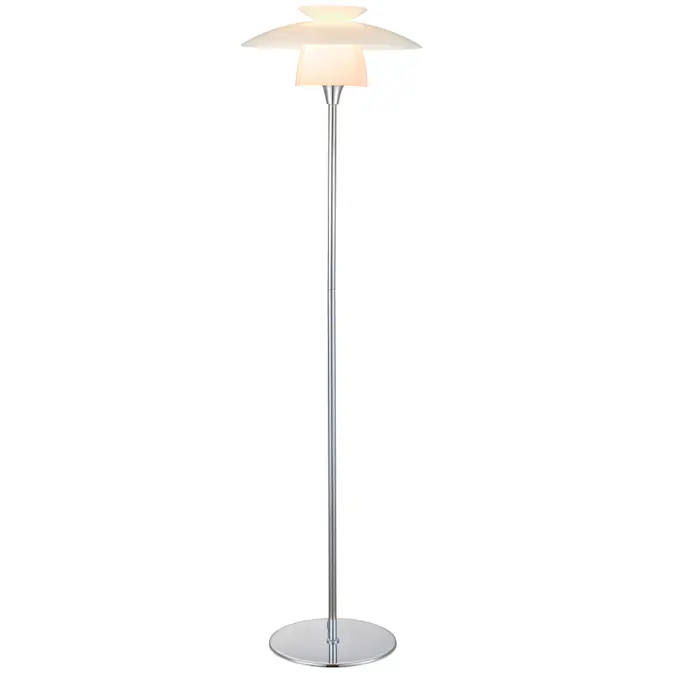 Golvlampa Halo Design Scandinavia Ø40 cm Opal/Krom