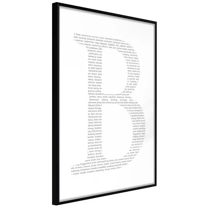 Poster Artgeist Affisch Letter B