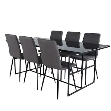 Matgrupp Venture Home Lund med 6 Walerina Stolar