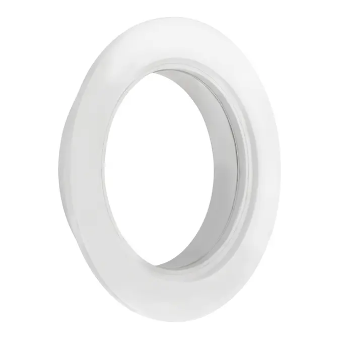 Fönster Landskap 60 cm Runt Vitmålat