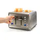 Brödrost Black+Decker 4-Skivor Borstat Stål 1960W LCD-skärm & 3 Funktioner