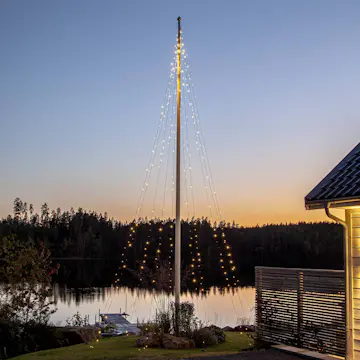Flaggstångsbelysning Star Trading Shiny LED-Ljusslinga med 500 Varmvita Ljus 10 Meter