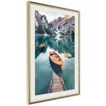 Poster Artgeist Affisch Boats In Dolomites