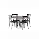 Matgrupp furniture/fashion Stone Rund med 4 Crosett Stolar