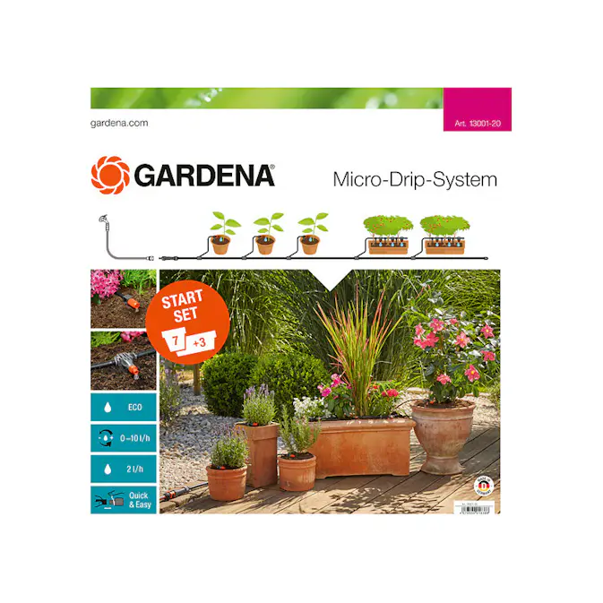 Bevattningsstartset Gardena Micro-Drip-System M för Terrass/Balkong utan Timer 2022