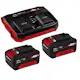 Batteri Einhell 18 V 2x3 Ah & Laddare Twincharger