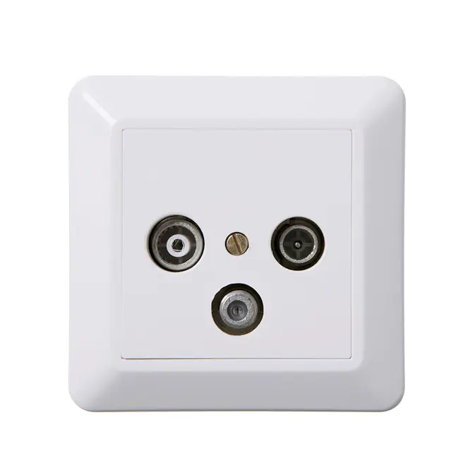 Antennuttag Elko Med Satelitutgång RS Renvit