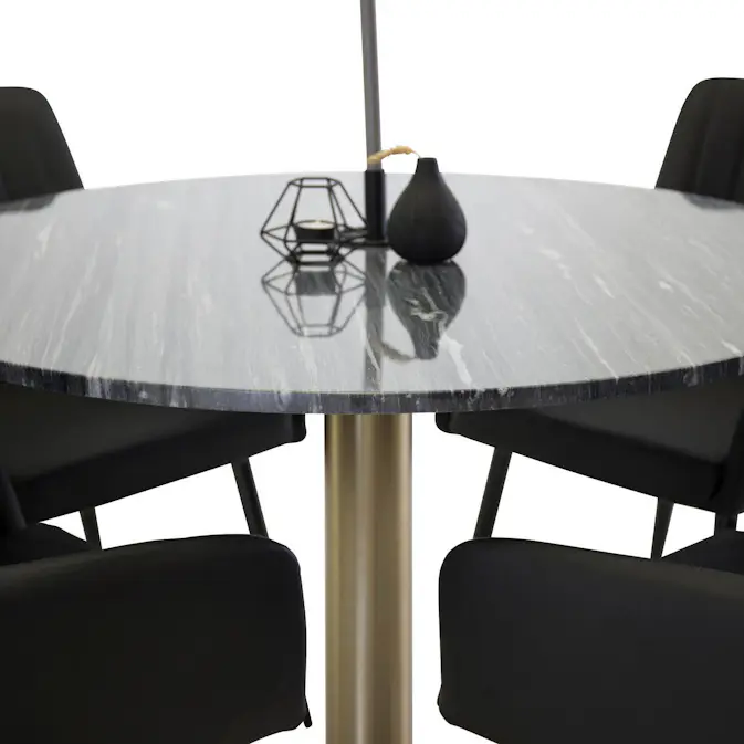 Matgrupp Venture Home Estelle Rund med 4st Comfort Stolar