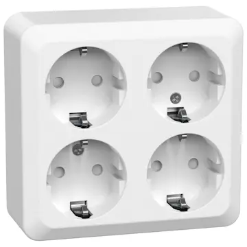 Vägguttag Gelia 4-vägs Jordat