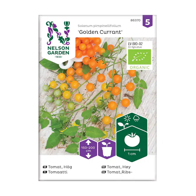 Frö Tomat Nelson Garden Golden Currant Organic Hög