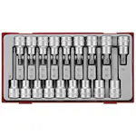 Hylsbitssats 18 delar för TX-spår, 1/2 tum fyrkantsfäste Teng Tools TTTX18