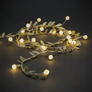 Ljusslinga Gnosjö Konstsmide med Guldlöv 20L LED