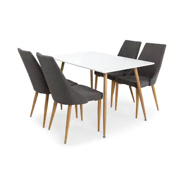 Matgrupp Basic Home Pontus Rektangulärt Matbord 120 cm med 4 Ludvig Matstol