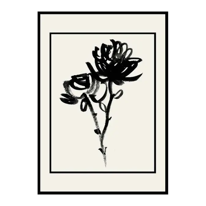 Poster Gallerix Black Flowers