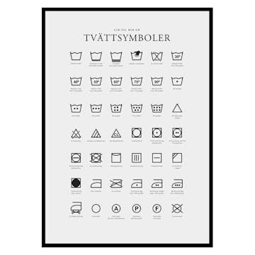 Poster Gallerix Tvättsymboler