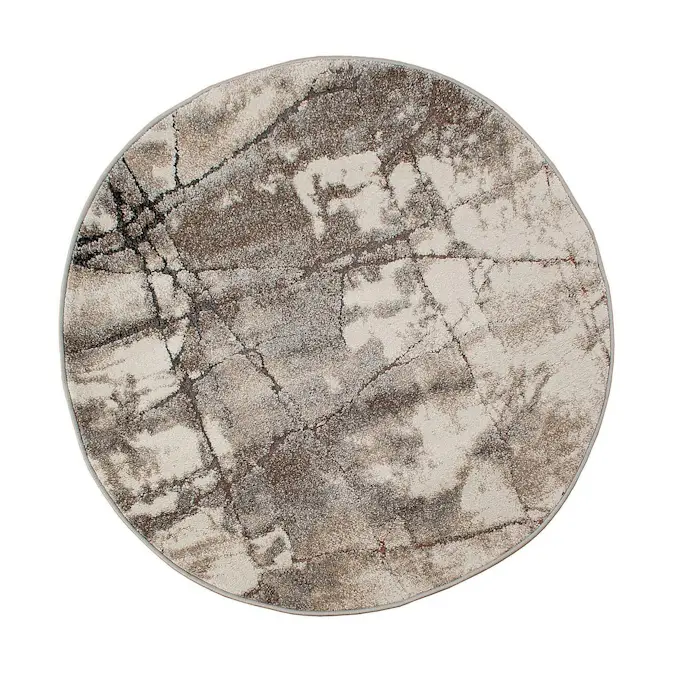 Friezematta KM Carpets Ibiza Tegel Rund Rost