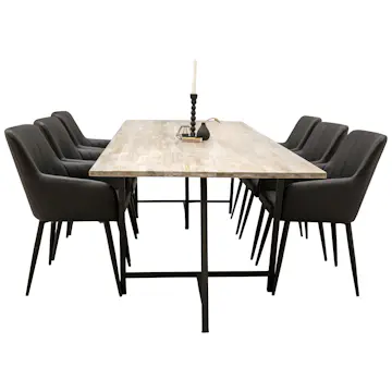 Matgrupp Venture Home Jenni med 6 Corina Stolar Konstläder