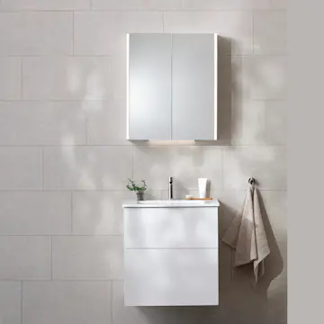 Möbelpaket Miller Badrum New York med Bloc Tvättställ och Spegelskåp