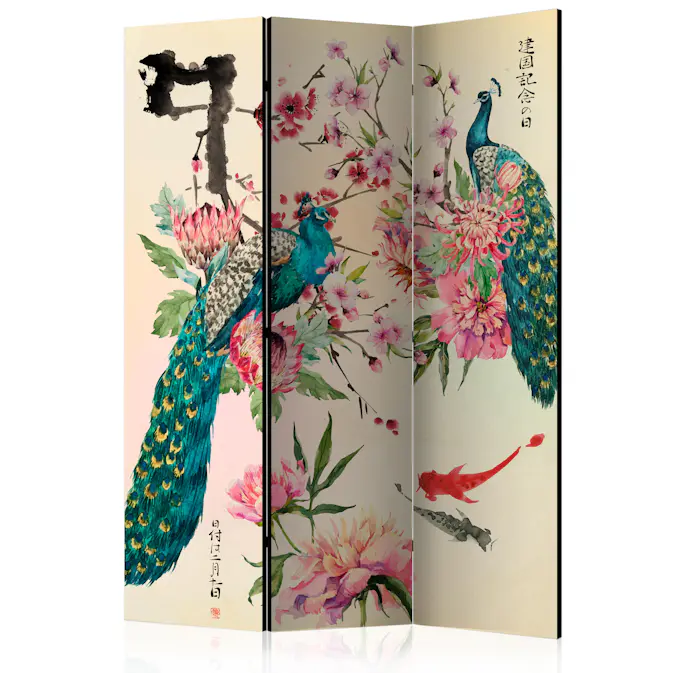 Rumsavdelare Skärmvägg Arkiio Peacock Love 135x172 cm