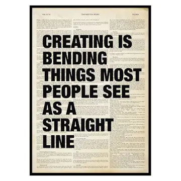 Poster Gallerix Creating Is Bending
