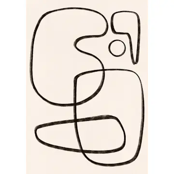 Posters Venture Home Line Art Vit/svart