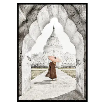 Poster Gallerix Holding Umbrella