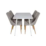 Matgrupp Basic Home Ypas Rektangulärt Matbord 120 cm med 4 Ludvig Stolar