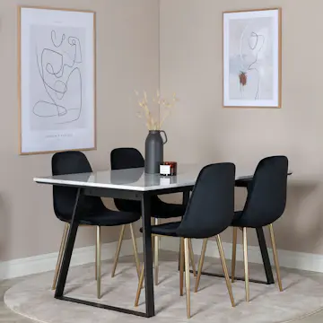 Matgrupp Venture Home Estelle med 4 Polar stolar