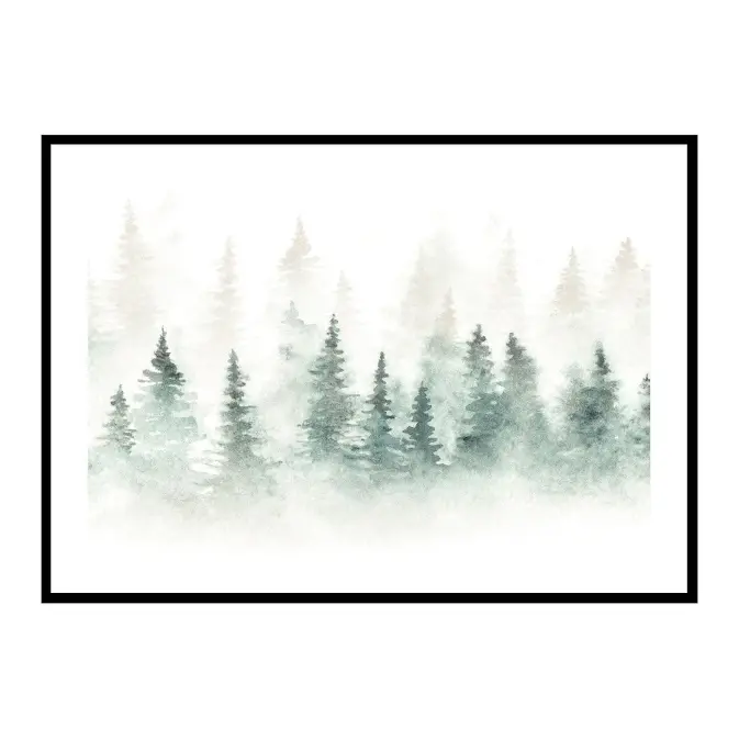 Poster Gallerix Watercolor Forest