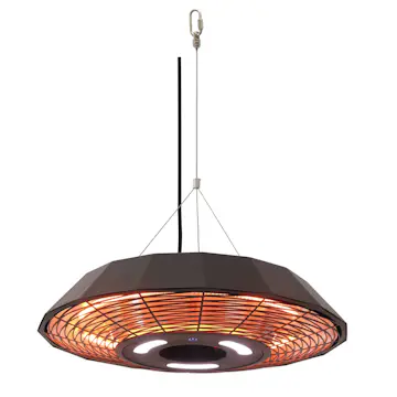 Infravärmare Termo Design Line Modena, Hängande Terrassvärmare 2000W, Fjärrkontrollstyrd, LED-belysning