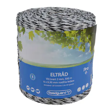 Eltråd Swedguard Pro+ 2 mm Vit/Svart