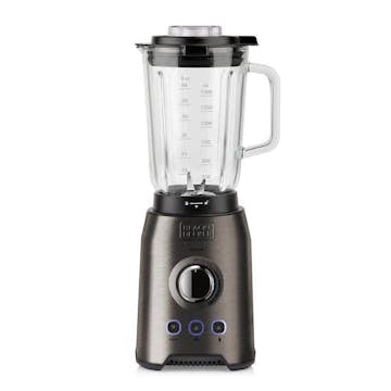 Blender Black+Decker 1,5L Borstat Stål 1200W med Turbofunktion & Justerbara Hastigheter