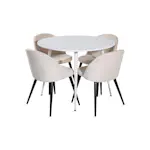 Matgrupp Concept 55 Ridones Runt Matbord 100 cm med 4 Valeri Matstol