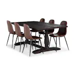 Matgrupp Basic Home Dijon Rektangulärt 200 cm med 6 Nibe Matstol