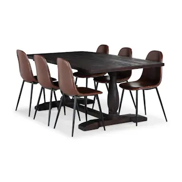 Matgrupp Basic Home Dijon Rektangulärt 200 cm med 6 Nibe Matstol